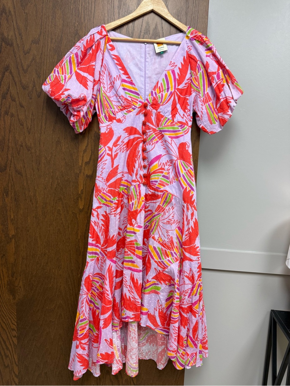Farm Rio Lilac color birds midi dress Medium